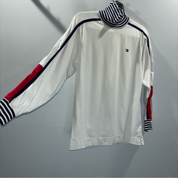 Vintage 90s Retro Vintage Tommy Hilfiger Long Sleeve Stripe Collar Shirt Large - Picture 3 of 9